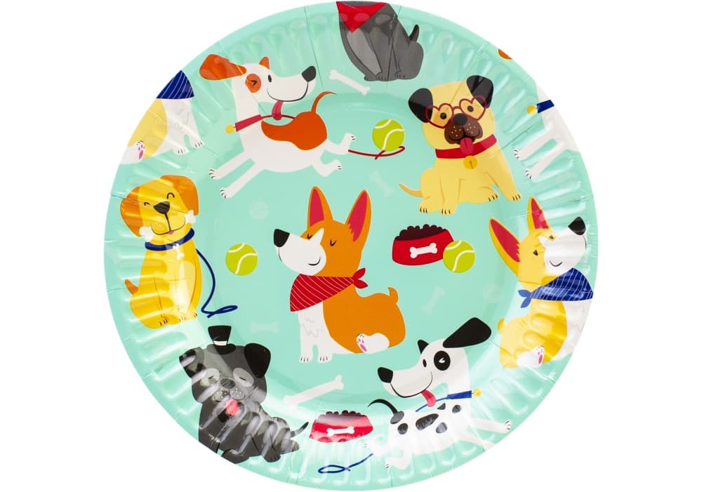 Набір тарілок паперових "Maxi" Happy Dogs 6шт 17,78см №MX443216-7in — купити | Канцелярський Сад