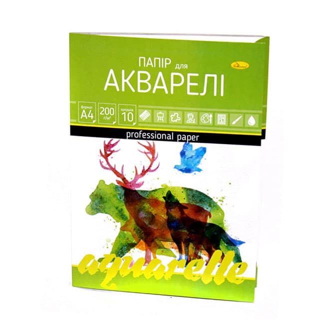 Папка для аквар. 10/200 А4 №АП-0701/Апельсин — купити | Канцелярський Сад