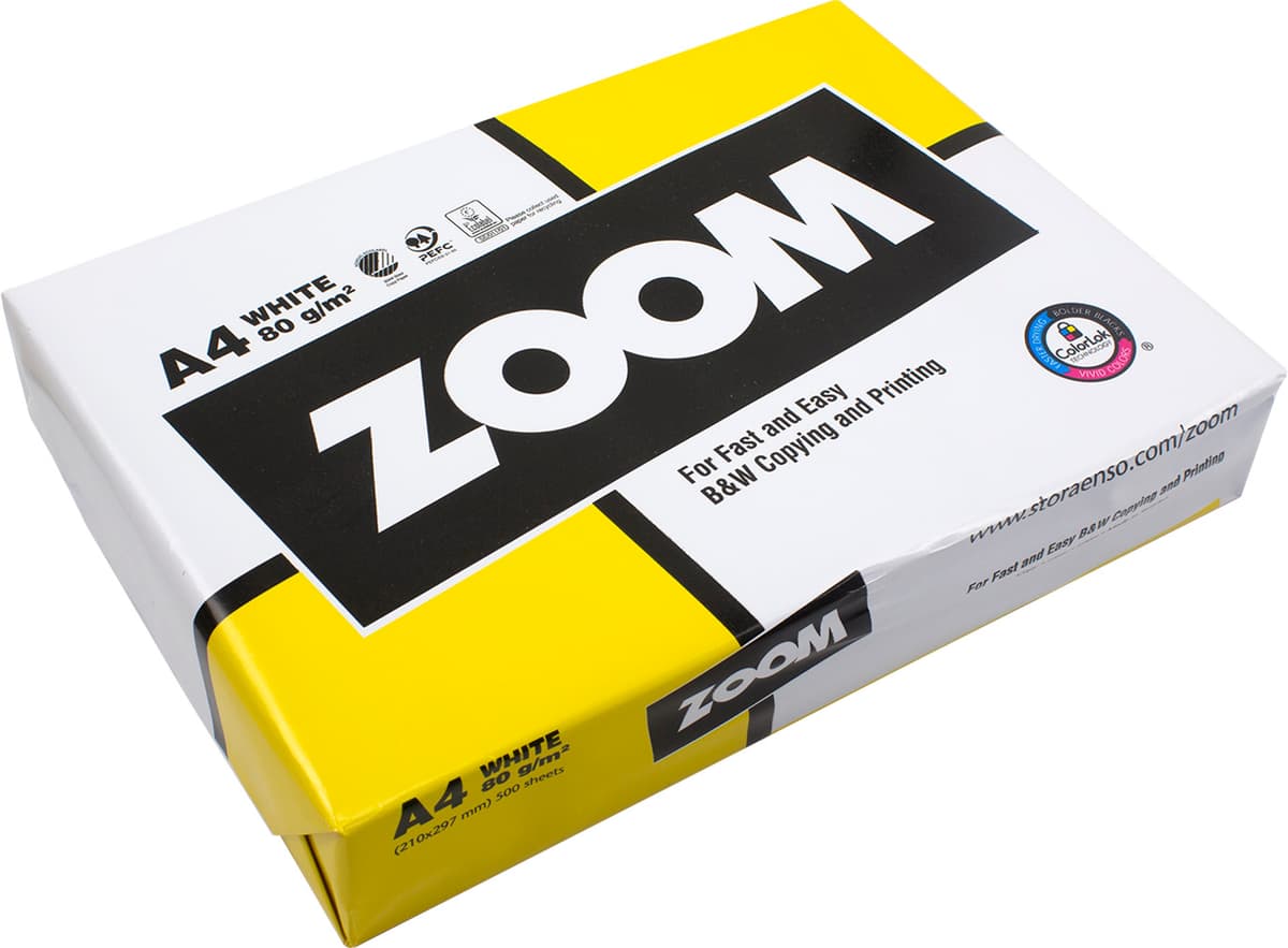 Бумага офисная А4 "ZOOM" 80г/м2 С (500л) — купити | Канцелярський Сад