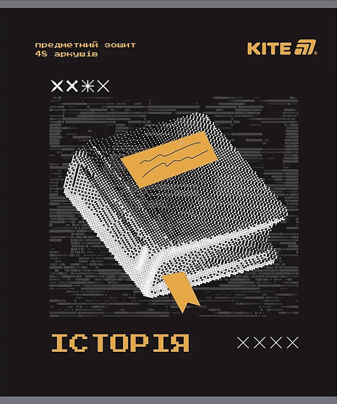 Зошит 48арк. кліт. "Kite" Предметка-Історія гібр лак+УФ,Techno №K25-240-4 — купити | Канцелярський Сад