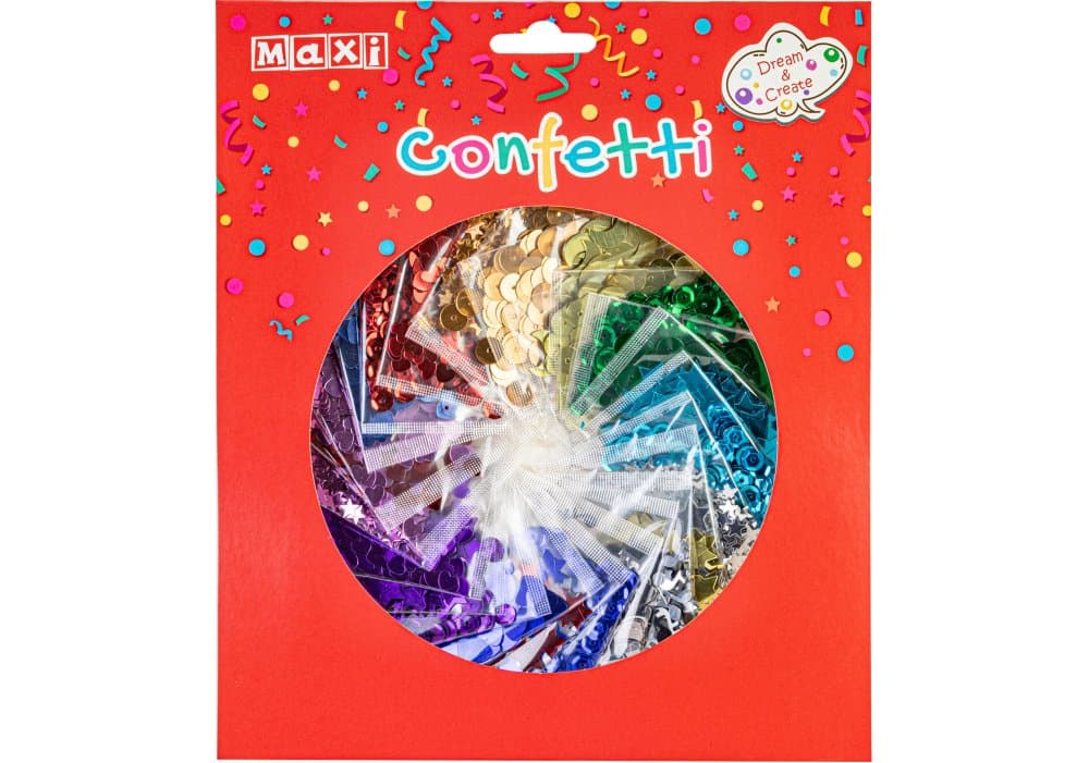 Конфетті для декорування "Maxi" 24 форми/кольори 2г №MX62549 — купити | Канцелярський Сад