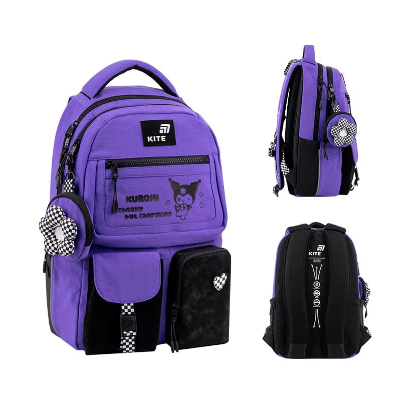 Рюкзак "Kite" Education teens Kuromi 2від.,7карм. №HK26-2587M-1 — купити | Канцелярський Сад