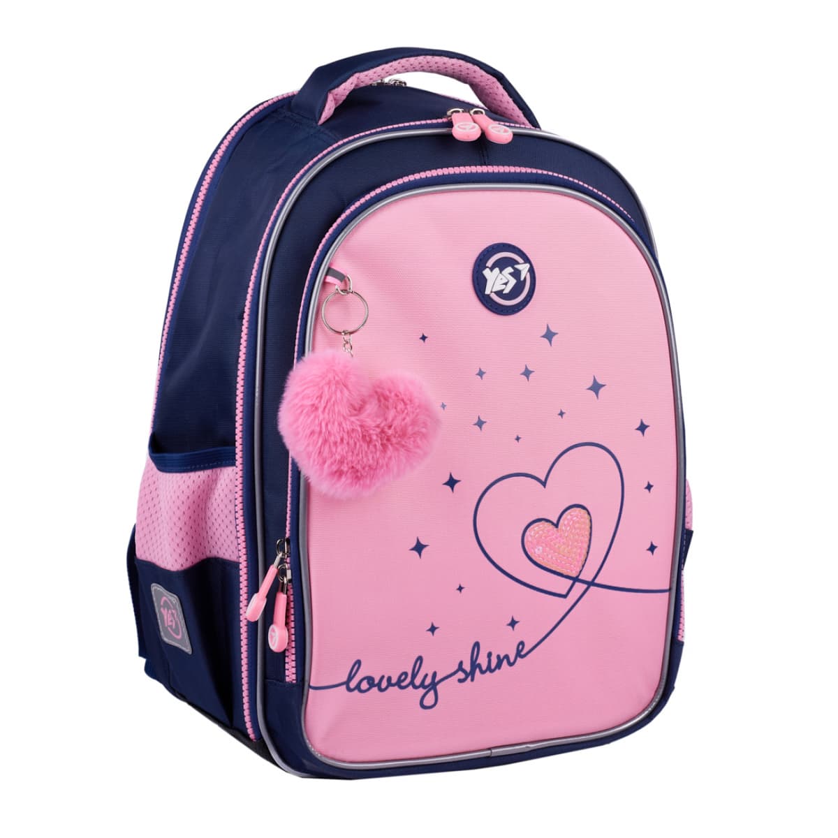 Рюкзак "Yes" S-111 Р-25 Bright Hearts 3від.,3карм. №550105 — купити | Канцелярський Сад