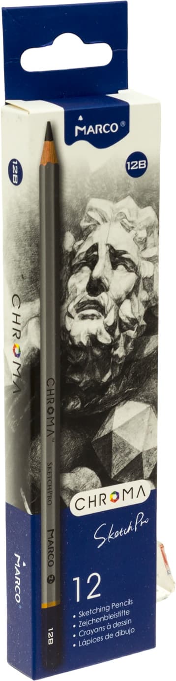 Олівець гр. "Marco" Chroma №1015-12CB 12B — купити | Канцелярський Сад