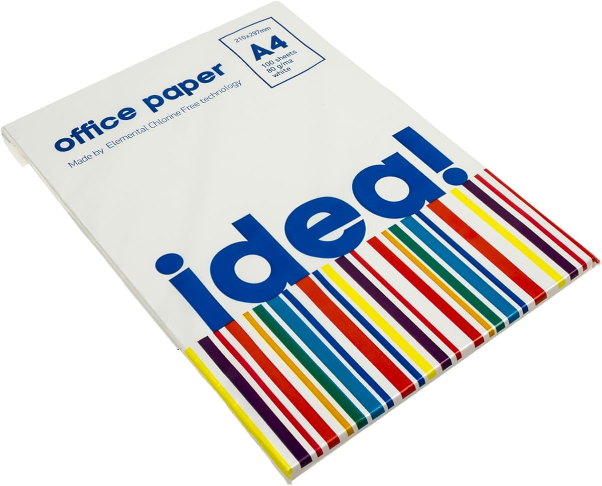 Папір офісний А4 "Idea" 80г/м2 C (100арк) — купити | Канцелярський Сад