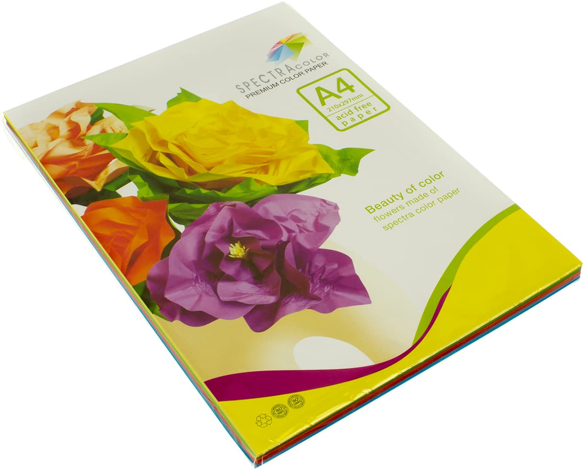 Папір кольор. А4 80г/м інт. 5х20 Spectra Color-Rainbow Pack Deep IT 82 "A"(100шт) — купити | Канцелярський Сад