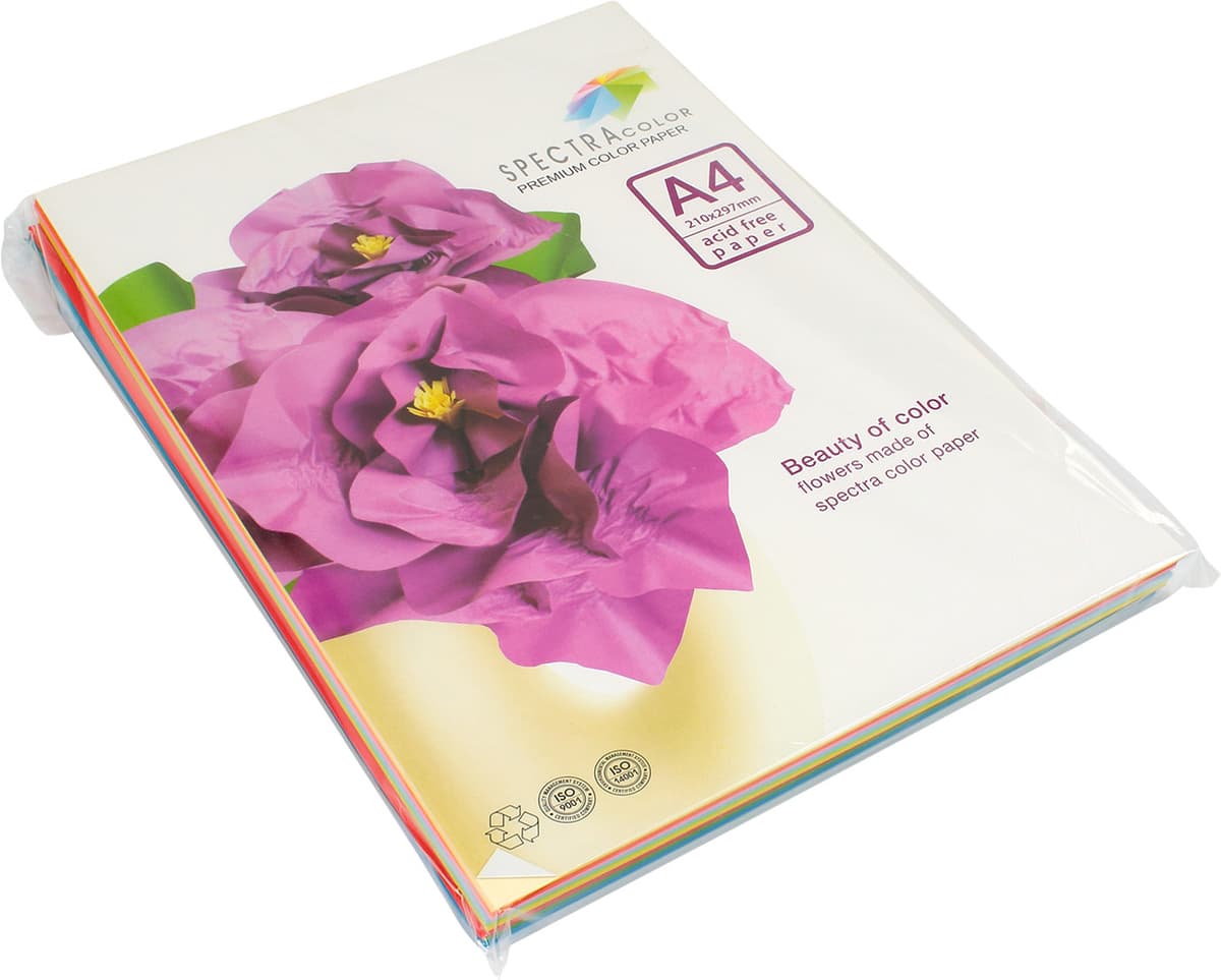 Папір кольор. А4 160г/м супер мікс 10х10 Spectra Color-Rainbow Pack IT 85"B"(100шт) — купити | Канцелярський Сад