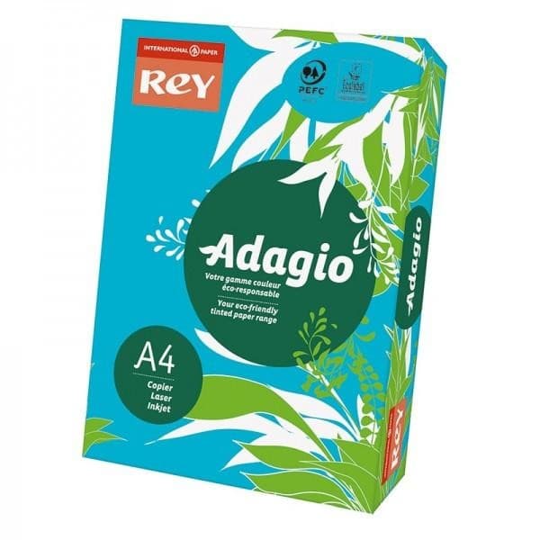 Папір кольор. А4 160г/м інт. REY Adagio Deep Blue 51 (синій) — купити | Канцелярський Сад