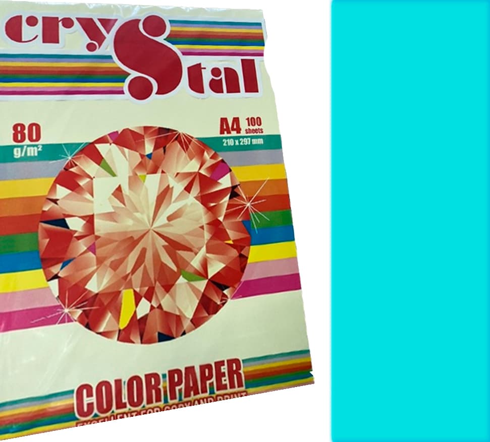 Папір кольор. А4 80г/м паст. Crystal Сolor Ocean 120 (св.блакитний) — купити | Канцелярський Сад