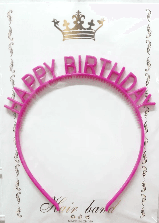 Обруч для волосся "Happy birthday" помаранчевий №15824 — купити | Канцелярський Сад