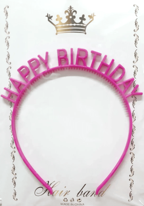 Обруч для волосся "Happy birthday" фіолетовий №15824 — купити | Канцелярський Сад