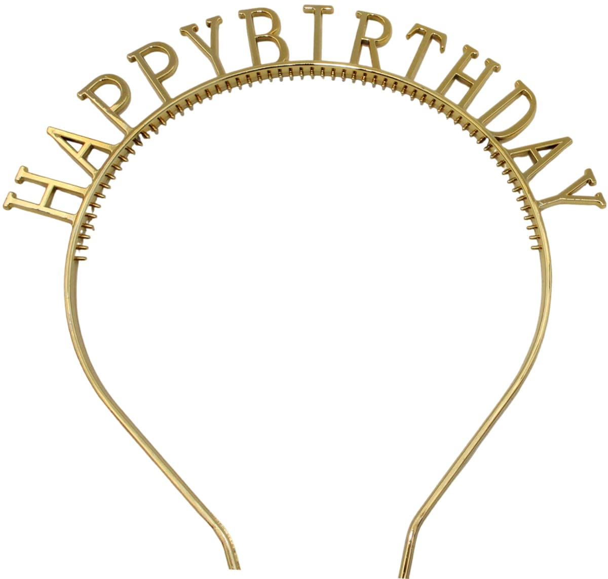 Обруч для волосся та окуляри "Happy birthday" золото №16487 — фото 4