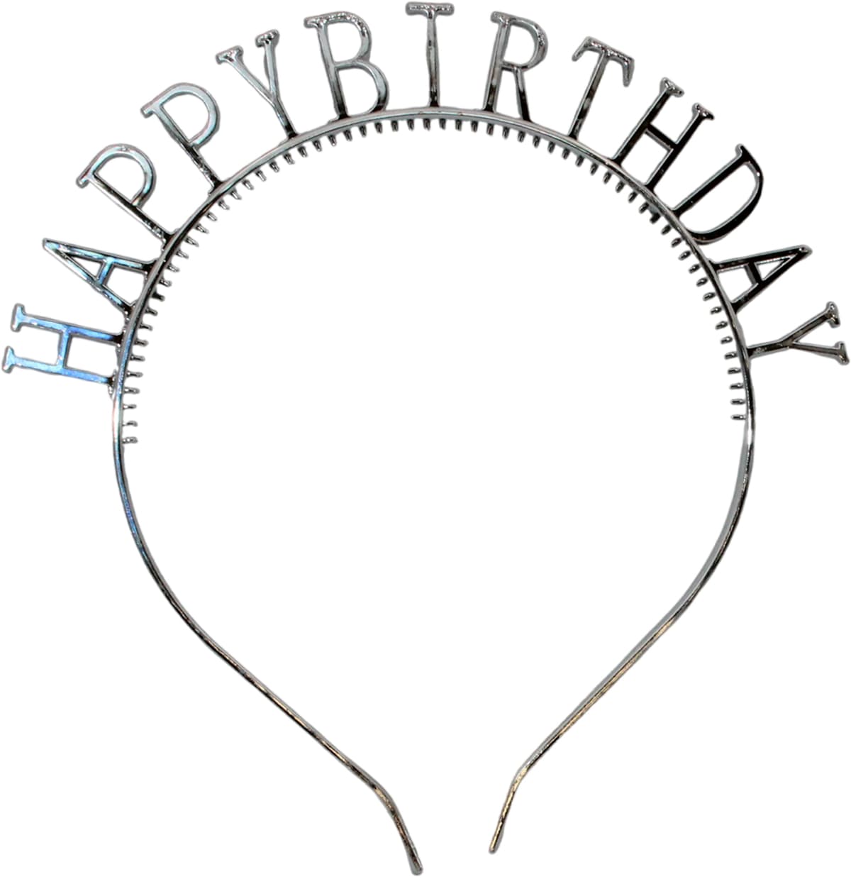 Обруч для волосся та окуляри "Happy birthday" срібло №15110 — фото 4