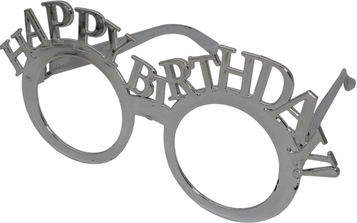 Обруч для волосся та окуляри "Happy birthday" срібло №15110 — фото 7