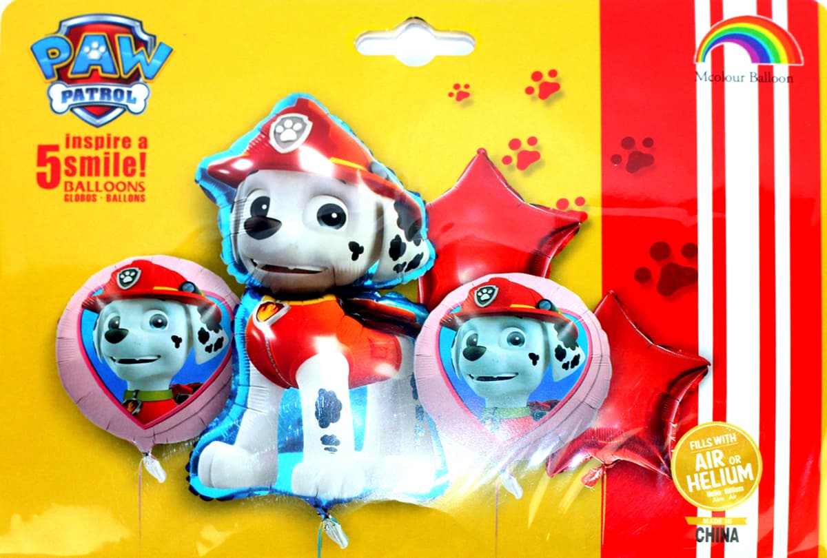 Набір кульок повітр. "Paw Patrol.Маршал" 5шт №TX-324 — купити | Канцелярський Сад