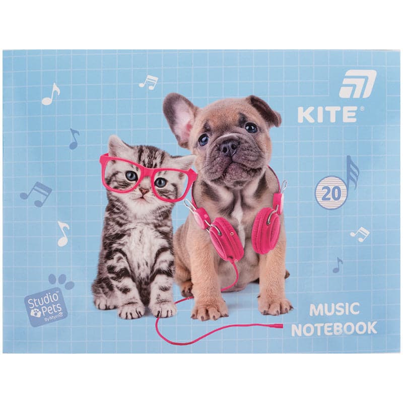 Нотний зошит А5 20арк. Studio Pets №SP26-405/Kite — купити | Канцелярський Сад