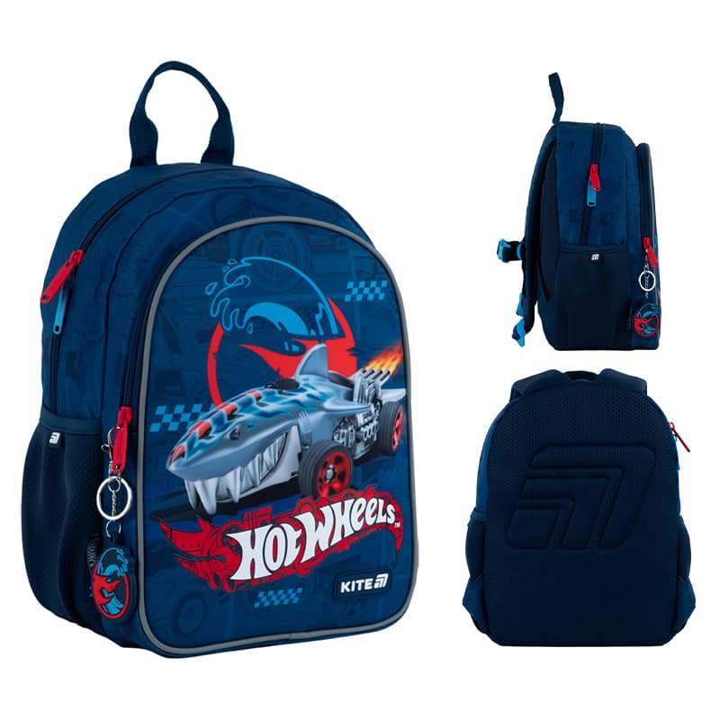 Рюкзак "Kite" Kids Hot Wheels 2від.,2карм. №HW25-2735XS — купити | Канцелярський Сад