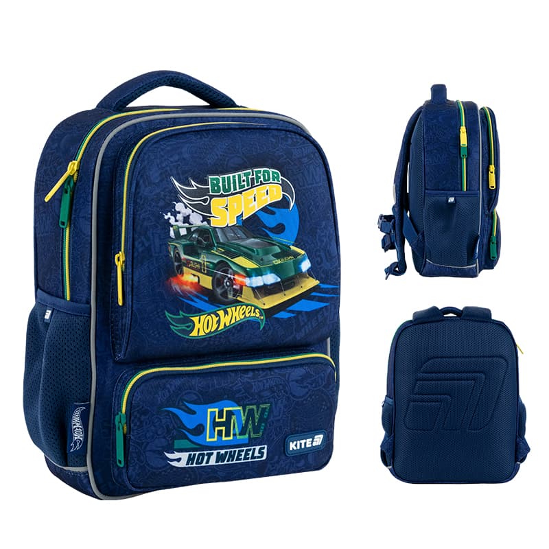 Рюкзак "Kite" Kids Hot Wheels 1від.,4карм. №HW25-559XS — купити | Канцелярський Сад