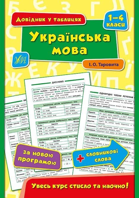 Книжка А5 "Довідник у таблицях. Українська мова. 1-4 класи /УЛА — купити | Канцелярський Сад