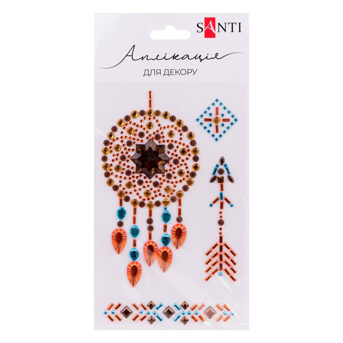 Аплікація зі стразів самокл. "Santi" Amulet 9,5х15см №742987 — купити | Канцелярський Сад