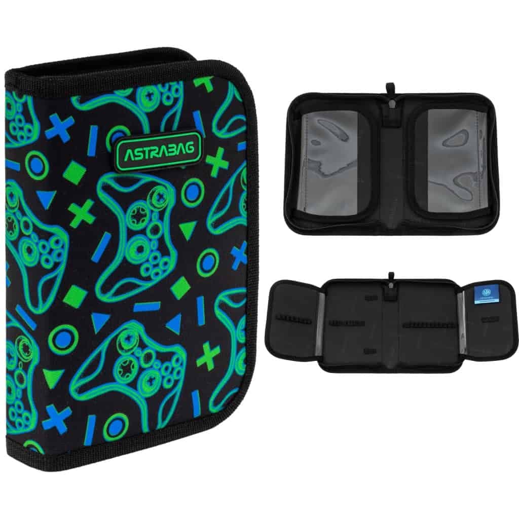 Пенал "Astrabag" Game on одинар., 2 клап.,б/н №AC1/503026028 — фото товару | Канцелярський Сад