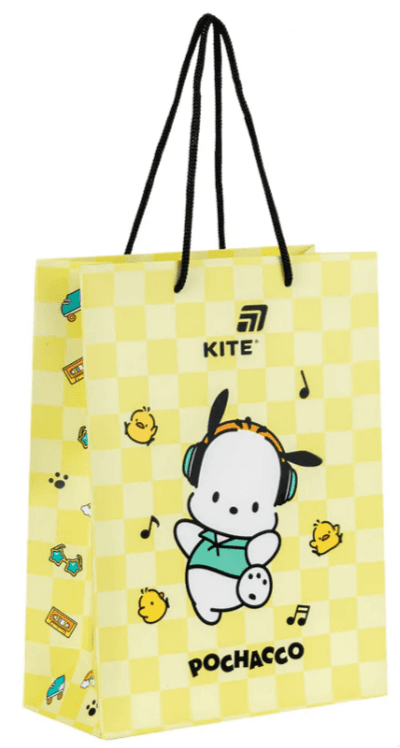 Пакет подарунковий папер. 18х24см Pochacco №PC26-265/Kite — купити | Канцелярський Сад