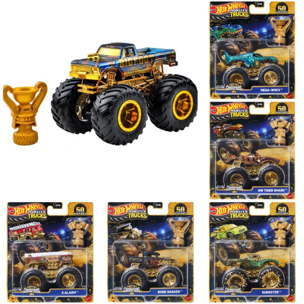 Машинка-позашляховик"Monster Trucks" "Бігфут – чемпіон",в асорт. №JDV96/ Hot Wheels — купити | Канцелярський Сад