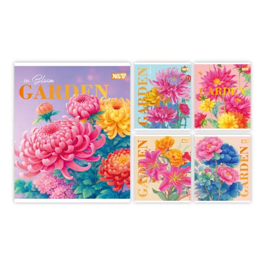 Зошит А5 YES 24арк. кліт. Neon+soft touch Garden №768570 — купити | Канцелярський Сад