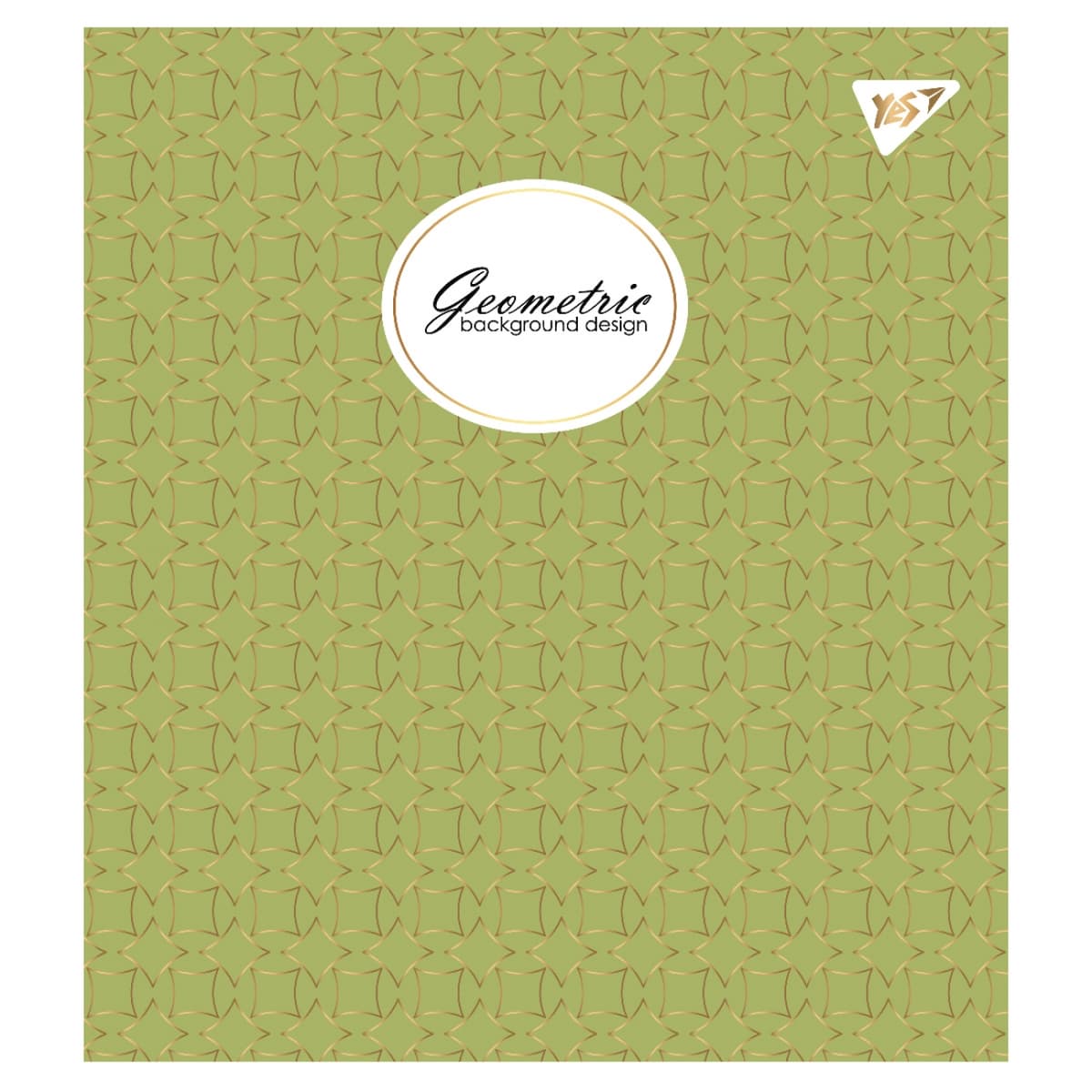 Зошит А5 YES 48арк. кліт. мат. ВДЛ+ УФ-спл+Pantone Gold "Geometric" №766876 — купити | Канцелярський Сад