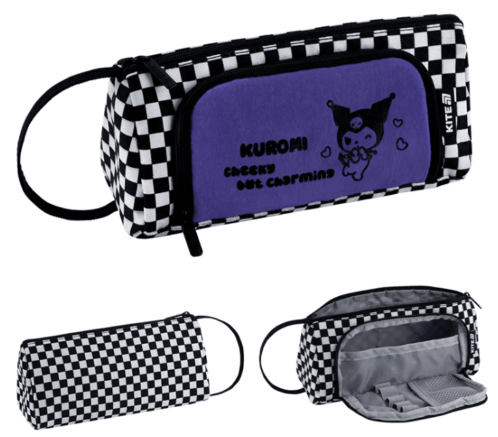 Пенал "Kite" Kuromi 1від.,м'який №HK26-2700 — купити | Канцелярський Сад