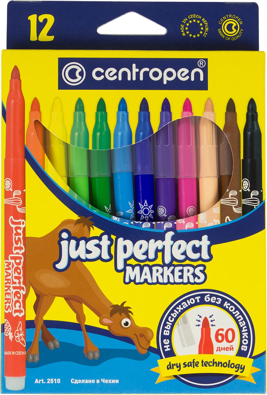 Фломастери "Centropen" 12кольор. Perfect №2510/12 — купити | Канцелярський Сад