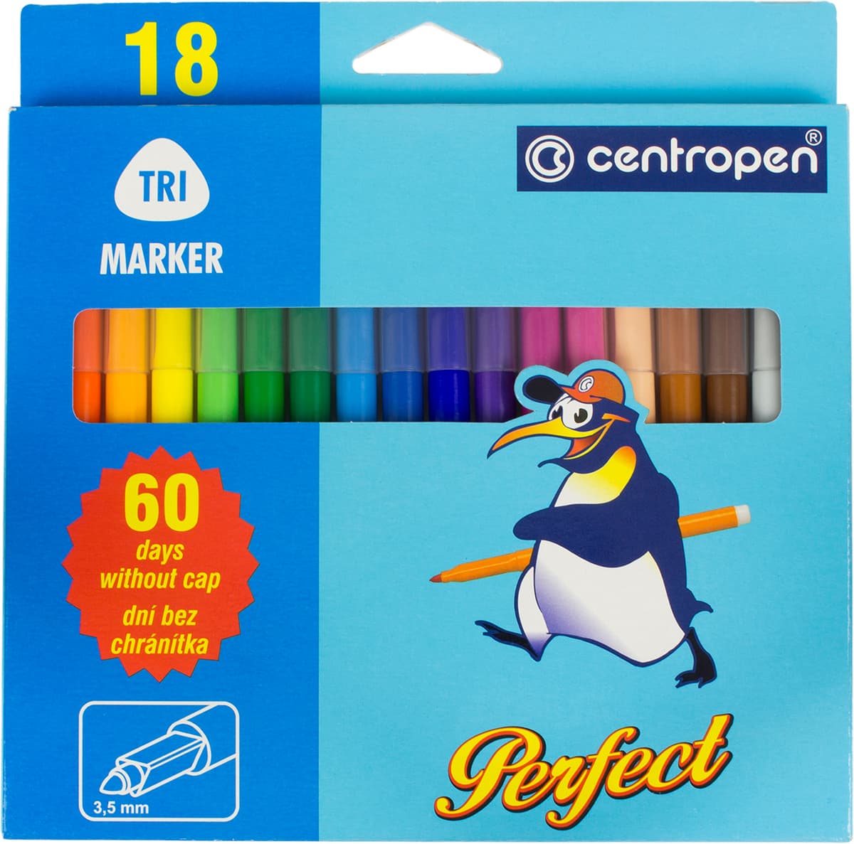 Фломастери "Centropen" 18кольор. Perfect №2510/18 — купити | Канцелярський Сад