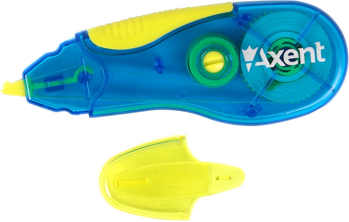 Коректор стрічк. "Axent" 5ммх5м,син.-жовт. №7006-01 — фото 4