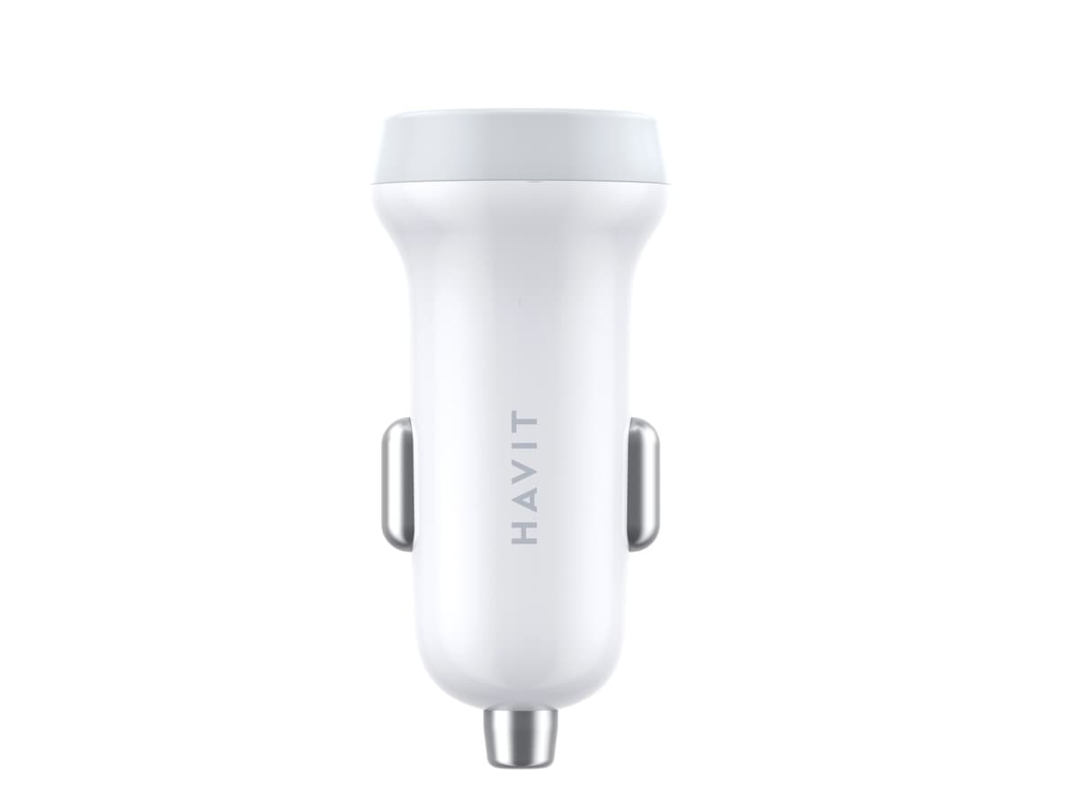 Зарядний пристрій авто. Havit №HV-CC2008 2USB white — купити | Канцелярський Сад