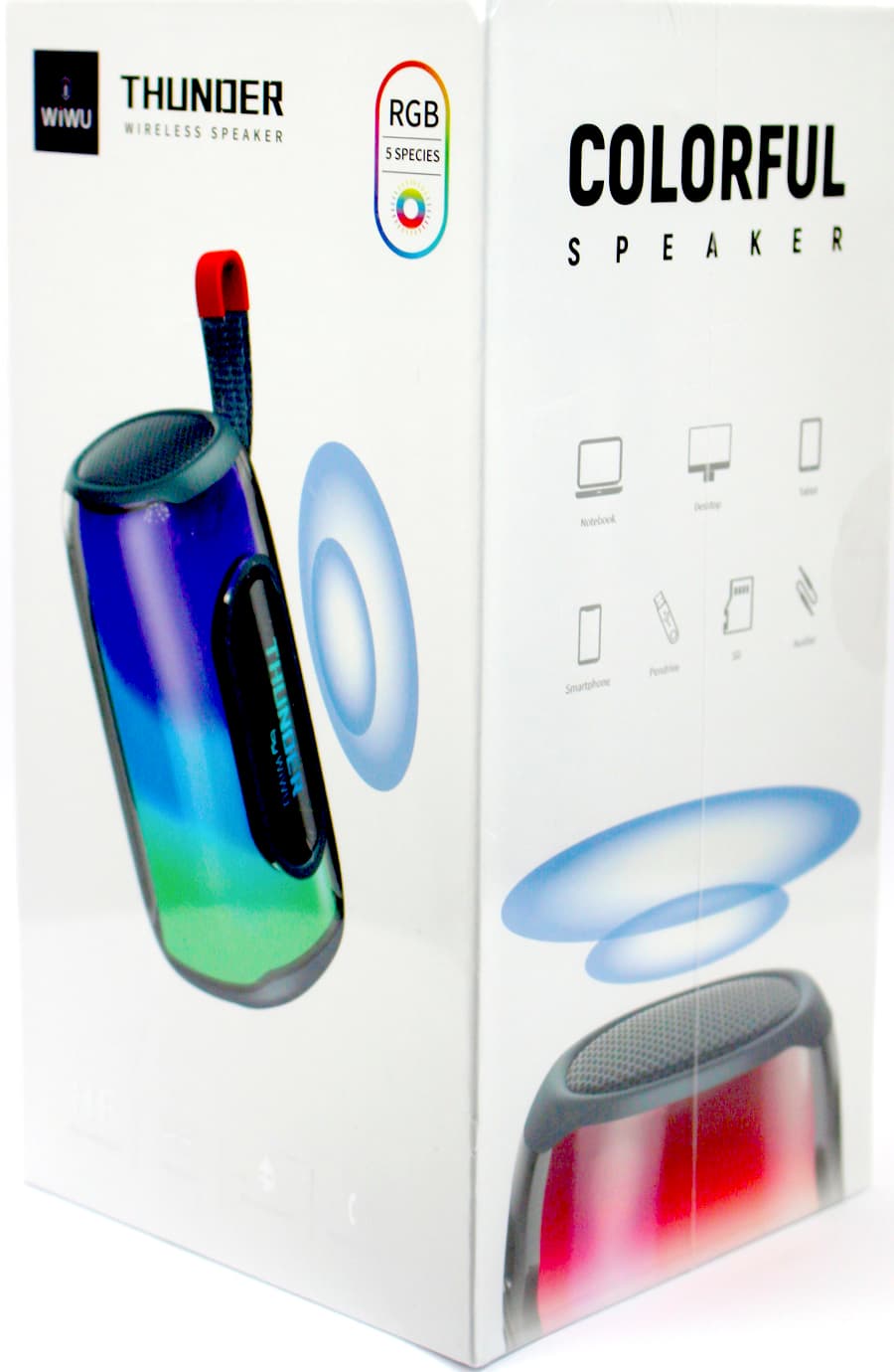 АС BT WIWU P40 Max Thunder Transparent LED Light blue/Breidon — купити | Канцелярський Сад