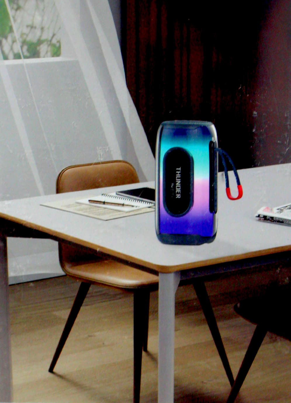 АС BT WIWU P40 Max Thunder Transparent LED Light blue/Breidon — фото 4