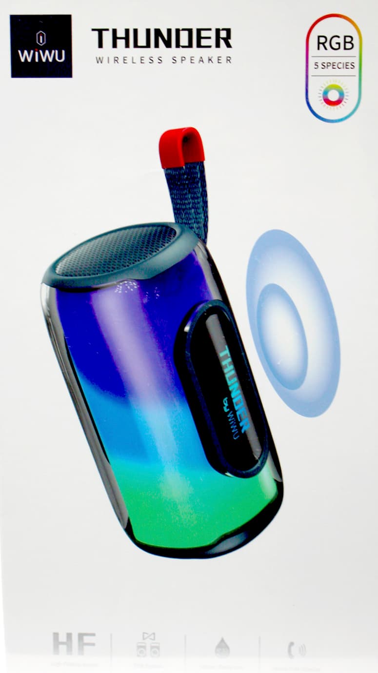 АС BT WIWU P40 Max Thunder Transparent LED Light blue/Breidon — фото 6