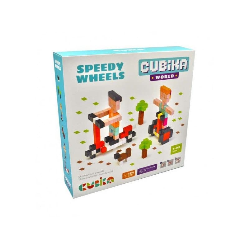 Іграшка дерев'яна Конструктор швидкі колеса Cubika World №15290 — купити | Канцелярський Сад