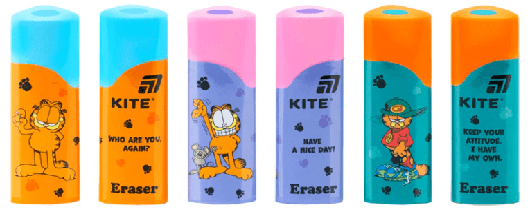 Гумка "Kite" Garfield кольор. №GF26-1269 — купити | Канцелярський Сад