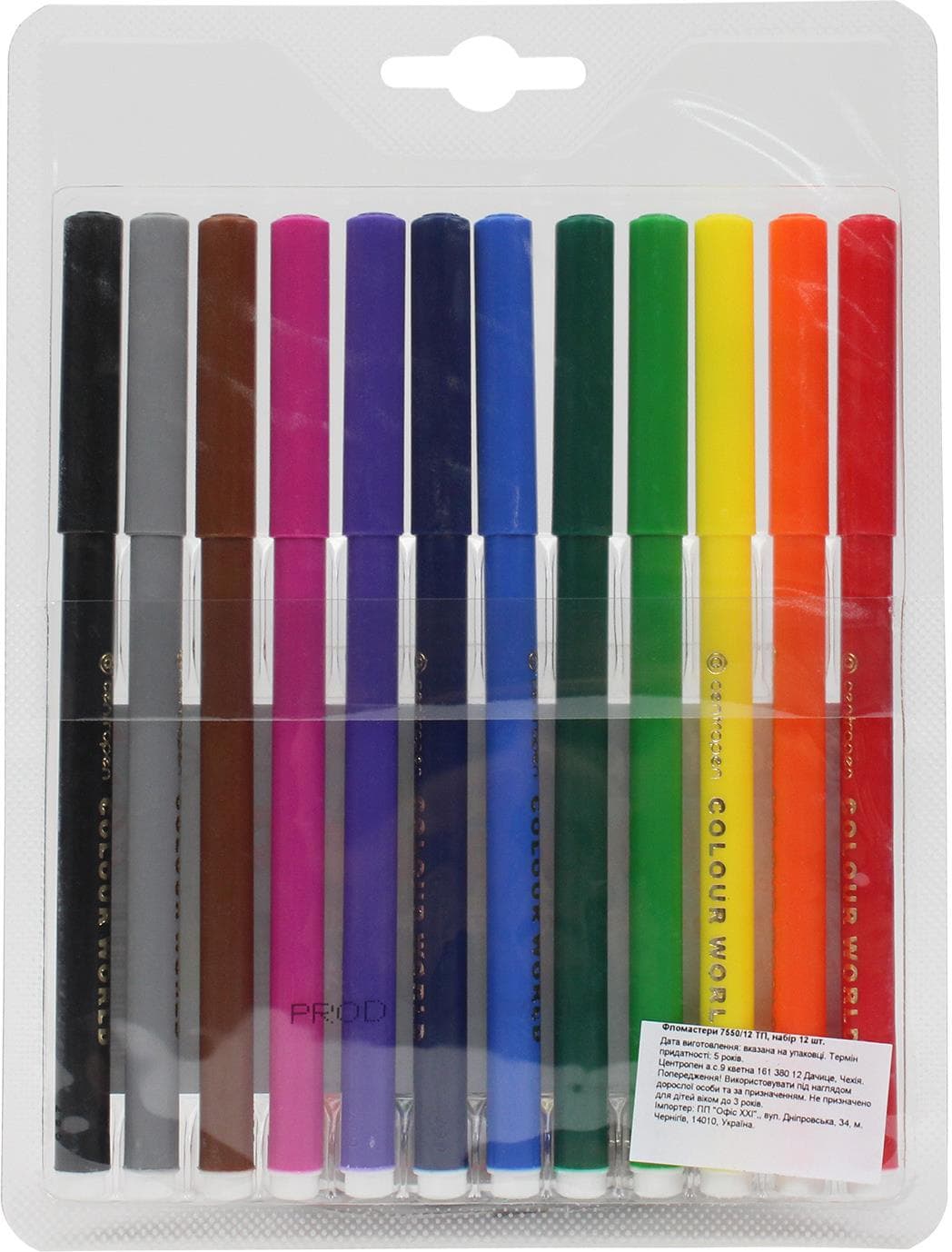 Фломастери "Centropen" 12кольор. Color World №7550/12 — фото 4