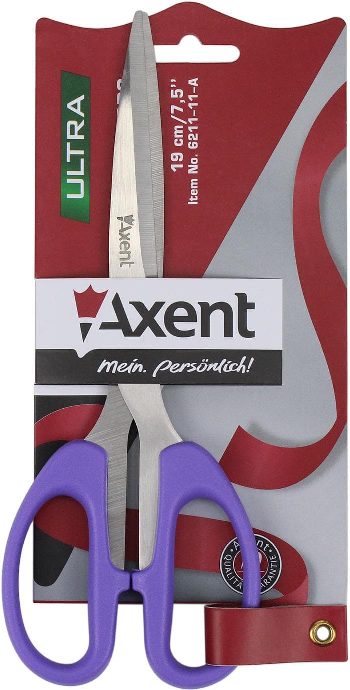 Ножиці офісн. "Axent" №6211-11 19см Ultra фіолетові — фото 3