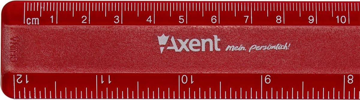 Лінійка пласт. 30см "Axent" матова №7530-04 бордова кульк.руч — фото 4