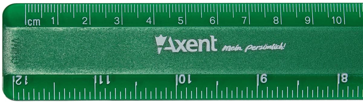 Лінійка пласт. 30см "Axent" матова №7530-05 зелена кульк.руч — фото 4
