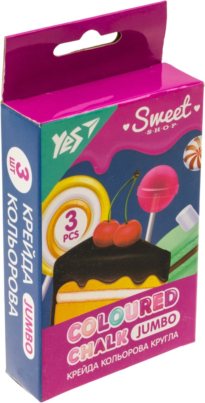 Крейда кольор. "Yes" №400459 3шт Jumbo Sweet Cream — купити | Канцелярський Сад