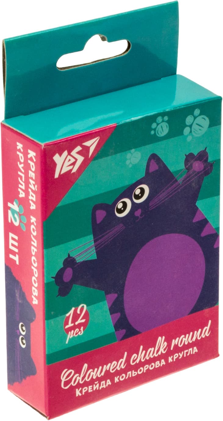 Крейда кольор. "Yes" №400472 12шт круг. Kittycon — купити | Канцелярський Сад