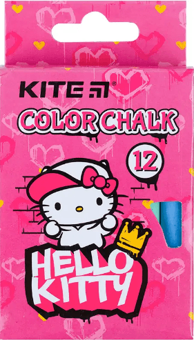 Крейда кольор. "Kite" №HK24-075 12шт Hello Kitty — фото 3