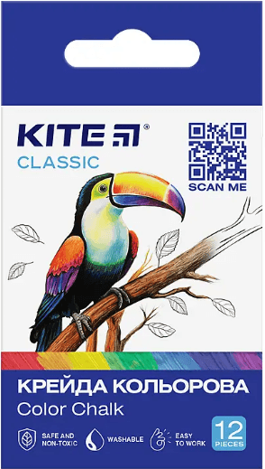 Крейда кольор. "Kite" №K-075 12шт Classic — купити | Канцелярський Сад
