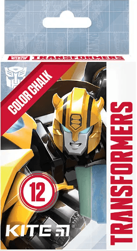 Крейда кольор. "Kite" №TF24-075 12шт Transformers — купити | Канцелярський Сад