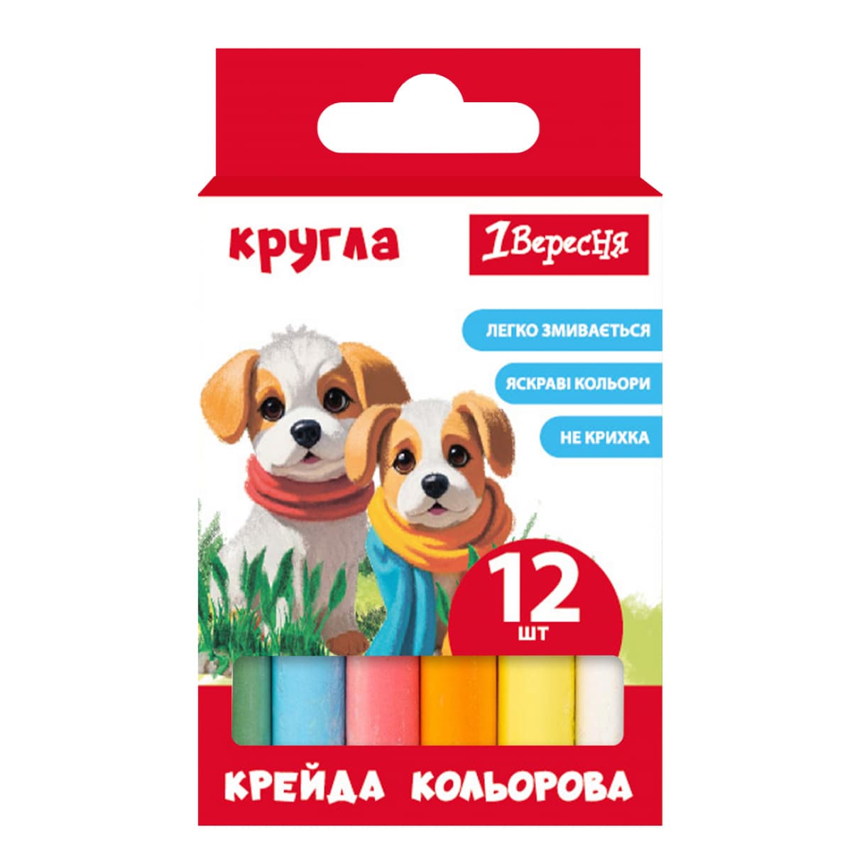 Крейда кольор. "1В" №400545 12шт круг. Classic — купити | Канцелярський Сад