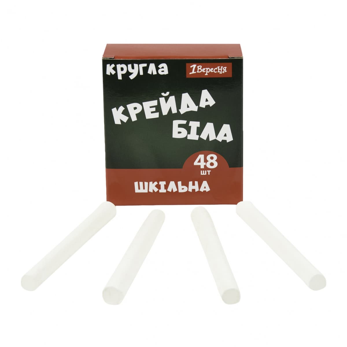 Крейда біла "1В" №400571 48шт кругла — фото 3